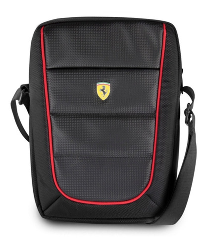 Bolso Ferrari Tablet 10 Black And Red Piping Original