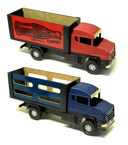 Caminhão De Madeira Brinquedo Infantil Barato - 2 Unidades