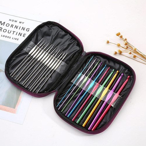 100pcs Kit De Ganchillo,ganchillo Ergonómico Y Kit De Agujas
