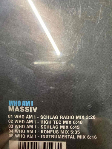 Massiv Who Am I Single Discos Musart De Colección Impecable (Usado)