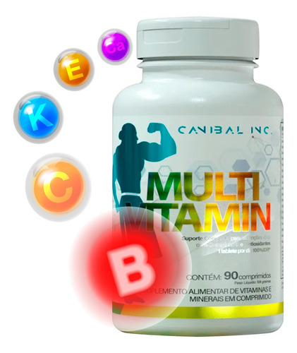 Suplemento Multivitaminico Completo Canibal 90 Comprimidos