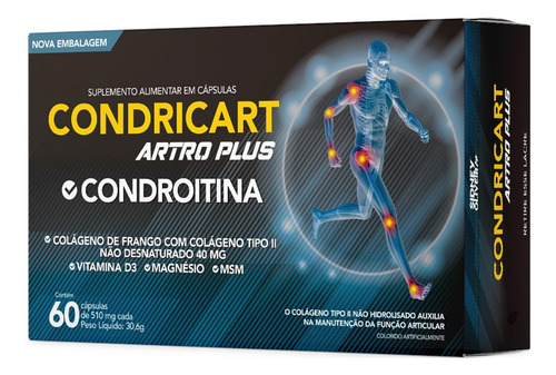 Colágeno C2 Condroitina Magnesio Msm Vitamina D3 - 60 Cáps