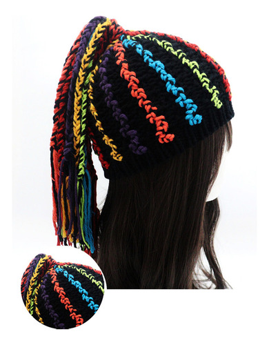 Gorro Suave Con Rastas De Color Nuevo, Gorro De Lana Tejido