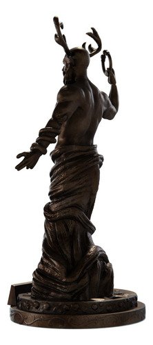 Estatua Deus Cernuno Celta Wicca - Estatueta Cernunnos Cor Cor Cobre Antigo