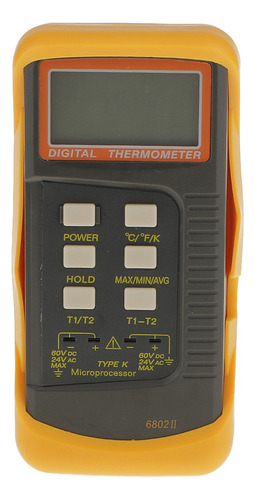 Lcd Termómetro Digital 2-k Tipo Sonda Sensor Termopar De
