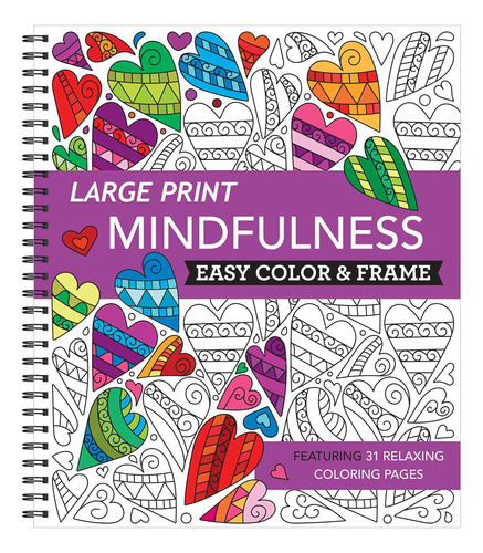 Libro: Color Y Marco Fáciles Imprimir Letra Grande