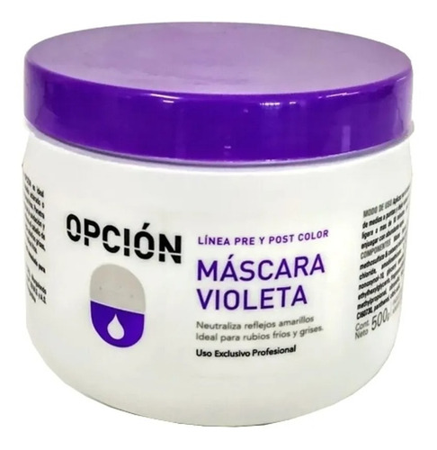 Mascara Capilar Matizador Violeta Opcion 500ml 