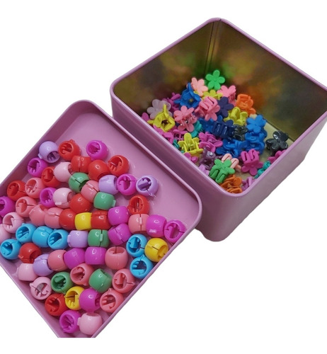 Set 100 Unidades Pinches Flor Incluye Caja - Adcesorios