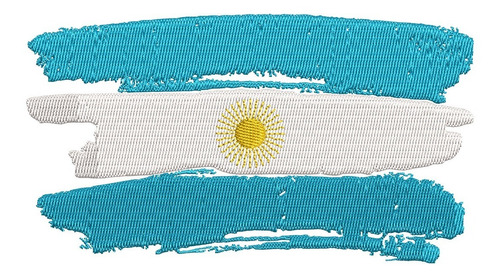 Matriz Máquina De Bordar - Bandera Argentina - Premium