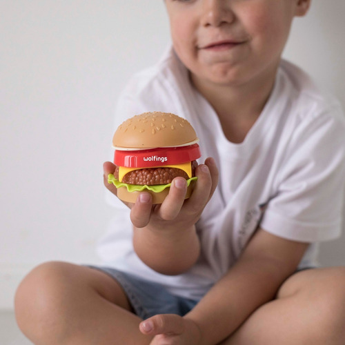 Comida De Juguete Encastre Hamburguesa Juego Comidita Niños