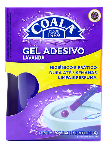 Aplicador Gel Adesivo Com Refil Coala Lavanda 37g