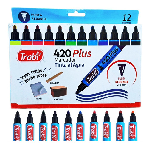 Imagen 1 de 6 de Marcador Trabi 420 Al Agua Blister X 10