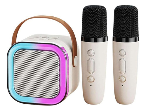 Mini Altavoz Karaoke Con 2 Micrófonos Inalámbricos