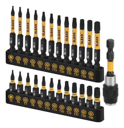 Juego Puntas Torx Con Seguro Para Taladro Cortas Largas 24 P | MercadoLibre