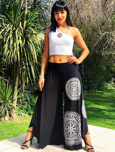 Pantalón Hindú Maxi Palazzo De India Mandala Moda