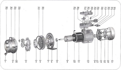 Pie De Bomba Aquapak 8 Tornillos Fix10-15e