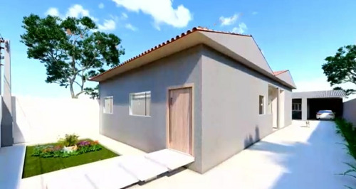 Imagem 1 de 4 de Casa Na Praia À 1,8 Km Do Mar, No Jardim Corumbá Em Itanhaém, Com Espaço Para Piscina, Jardim De Inverno E Vaga Para 06 Automóveis, Aceita Financiamento Bancário