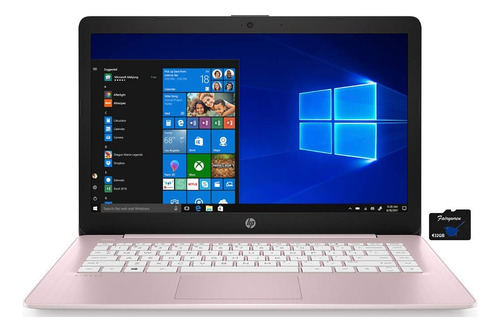 Laptop Hp Stream 14'' Intel N4000 4gb 64gb Windows 10-rosa