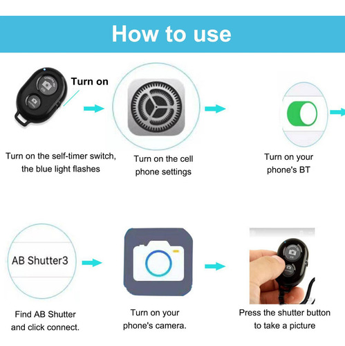 Control Remoto De Cámara Inalámbrica Para Teléfono Control R