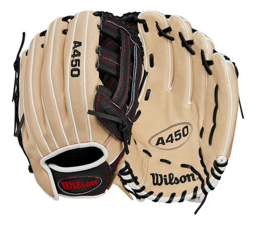 Guante De Beisbol Wilson A450 12in Derecho Color Negro/paja