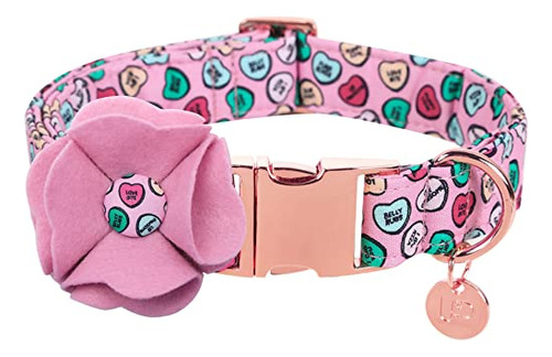 Up Urara Pup Collar Para Perro De San Valentín Con Flor De 