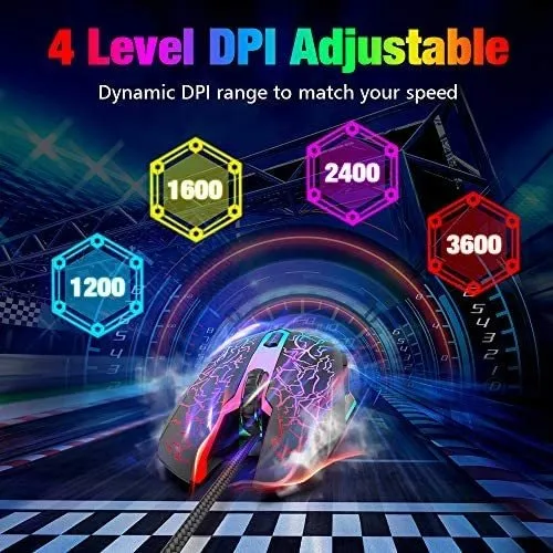 Mouse Versiontech Con Cable/negro Rgb