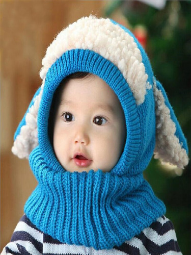 Gorro Para Bebe Bufanda Niña Niño Termico Con Orejas Conejo