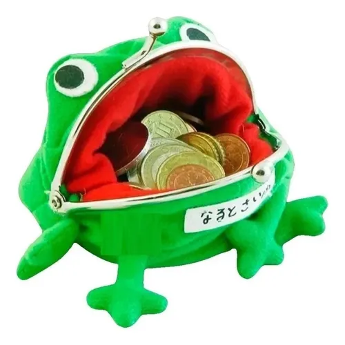 Monedero Rana Verde Peluche Naruto Bolsa Sapo Carterera Moda