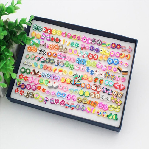 100 Pares De Pendientes Hipoalergénicos For Niñas