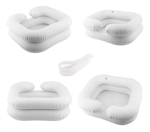 Ducha Portátil Lavacabezas (60x53x25 Cm) | Lavabo Cabello Color Blanco