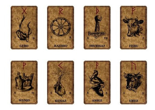 Oraculo Runas Earthen En Ingles Cartas Extras Manual Español