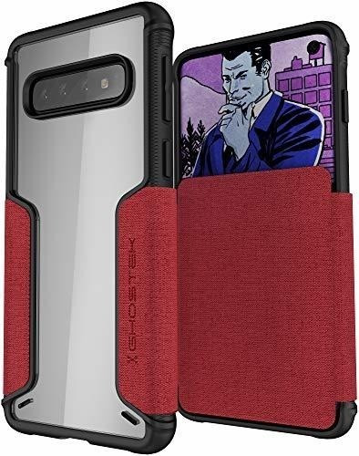 Funda Galaxy S10  Para Billetera De Cuero Hibrido R Case 