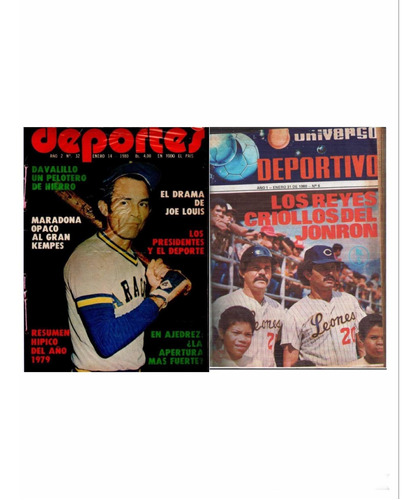 Baudilio Diaz Victor Davalillo Beisbol Revistas Antiguas
