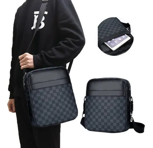 Bolso Bandolera Casual A Cuadros Para Hombre Cuotas sin inter s