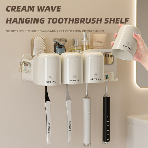 Set Portacepillos De Baño De Pared