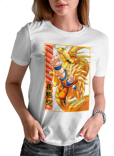 Blusa / Playera Goku Ssj 3 Dragon Ball Z Para Mujer #17