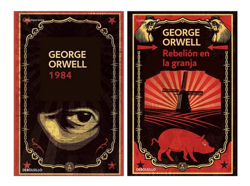 1984 + Rebelion En La Granja - Orwell - 2 Libros Bolsillo 