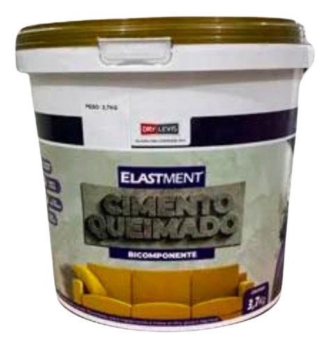 Cimento Queimado Pronto Cor Cinza Claro Elastment 3,7kg