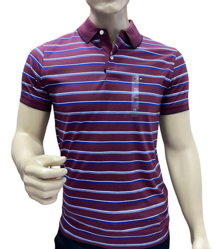 Tommy Hilfiger Tipo Polo Para Caballero ,th Luxe Slim Fit.