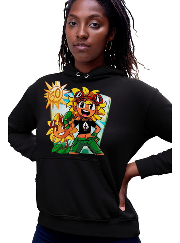 Sudadera Cleen Adulto Girasol Solar Flare Plantas Zombies