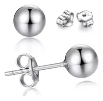 Comprar Aros Perla De Plata Tamaño 8mm Plata Fina 925 | E98
