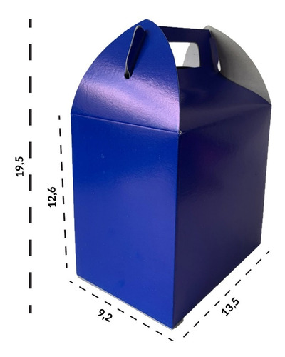 Imagen 3 de 3 de Caja Feliz Carton Unicolor Cotillon Delivery Cajita 12 Und