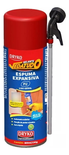 Espuma Expanciva Dryko 300ml Vedatudo Pu Uso Geral 