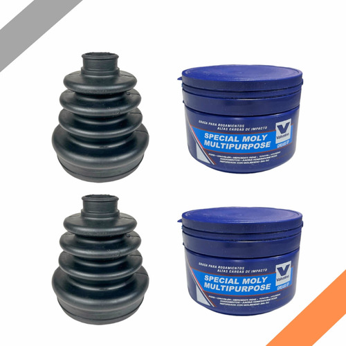 Kit 2 Fuelles Lado Caja Xtrail + 2 Grasas + 4 Abrazaderas