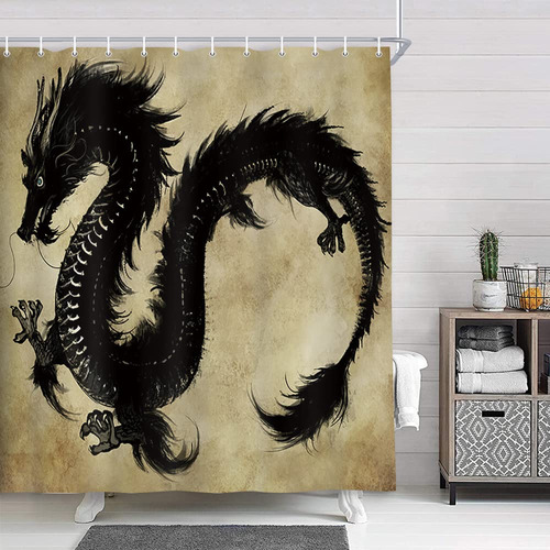 Nymb Fantasia Dragon Cortina Ducha Decoracion Mitologia Tema