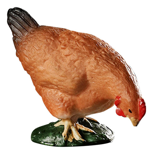 Figura De Juguete De Gallo, Adorno, Modelo Diorama, Gallina