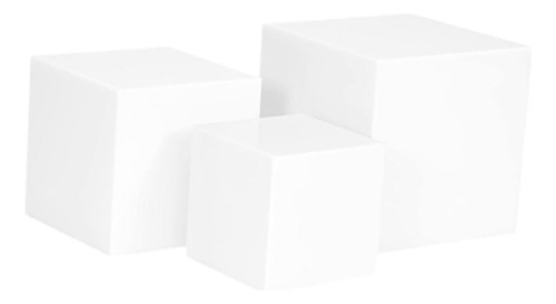 3pcs Cubos De Acrílico Para Exibição De Alimentos Risers