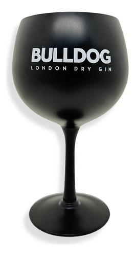 Copa De Vidrio Negra Diseño Bulldog London Dry Gin 500ml 