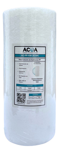 Filtro Cartucho Sedimentos Polyspun 4.5x10 20 Micras