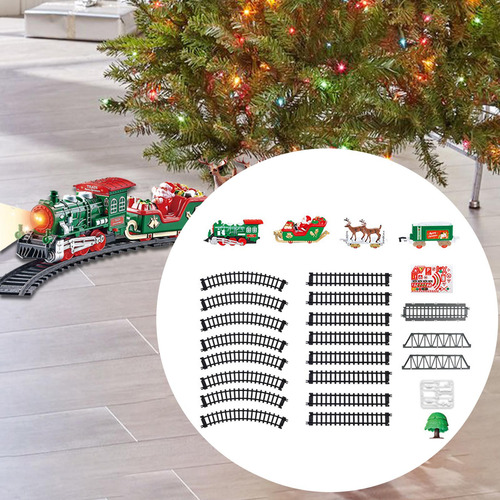 Juego De Tren Eléctrico De Navidad Clásico Con Vagones,
